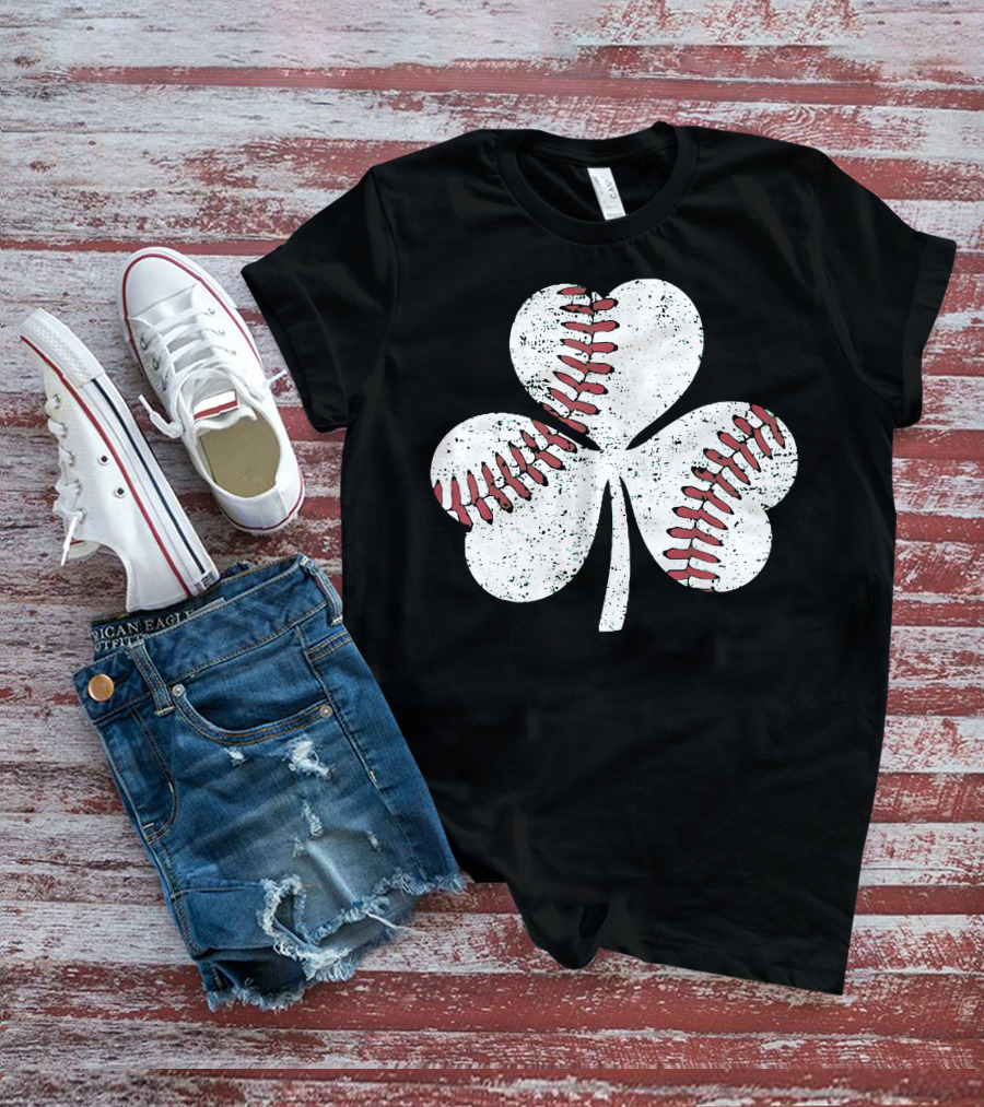 Baseball Shamrock St Patrick's Day Boy T-Shirt