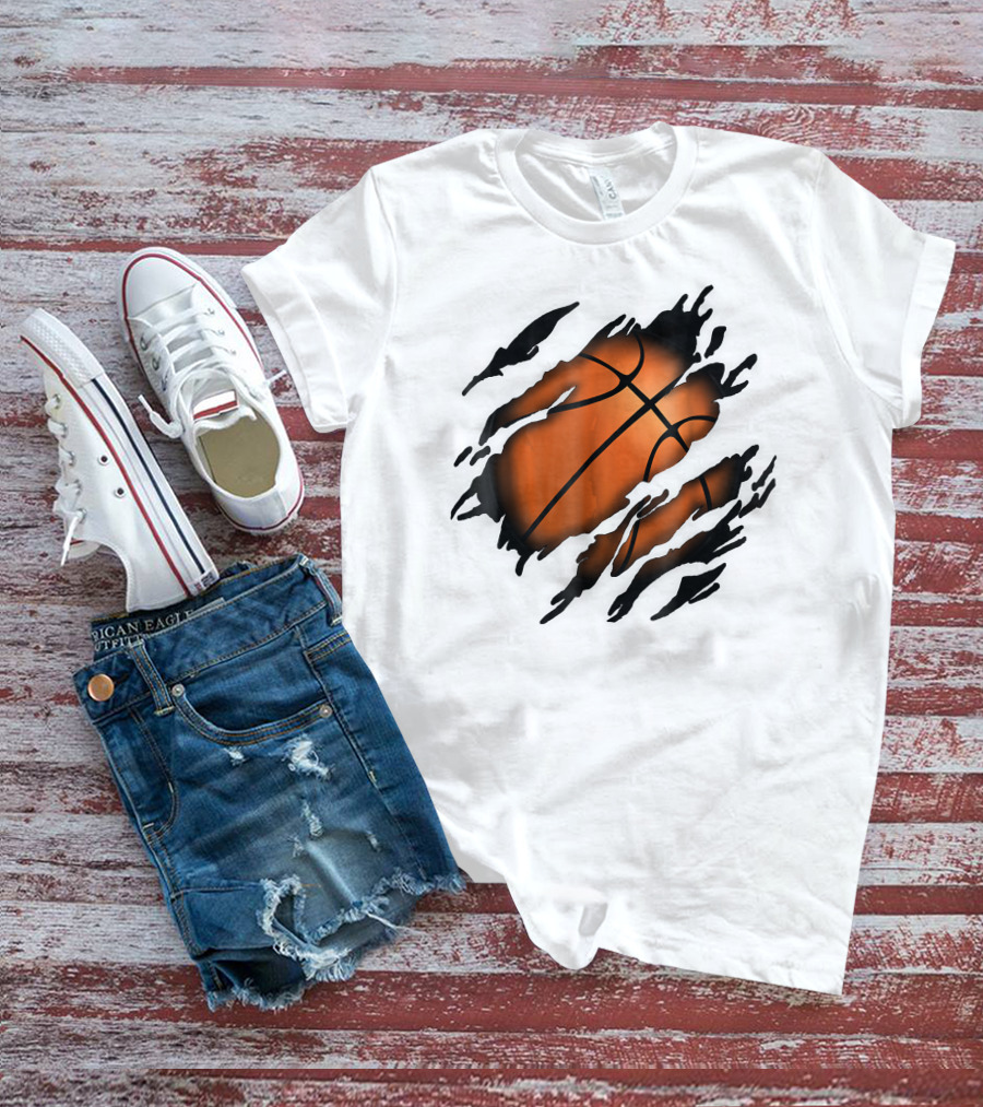 Basketball In Me Basketball Ripped T-Shirt