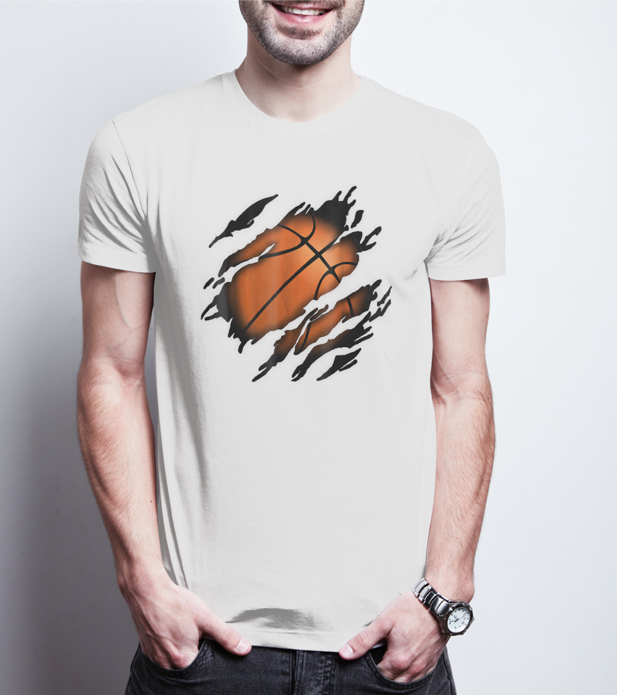 Basketball In Me Basketball Ripped T-Shirt