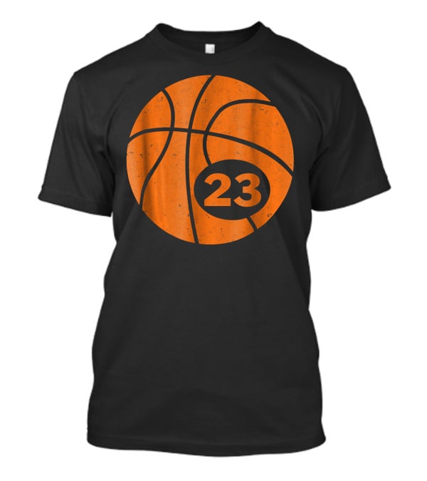 Basketball Player Jersey Number 23 Graphic Ball T-Shirt