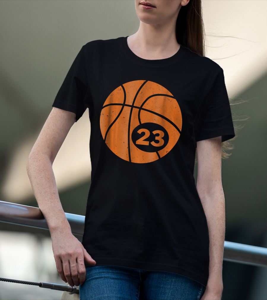 Basketball Player Jersey Number 23 Graphic Ball T-Shirt