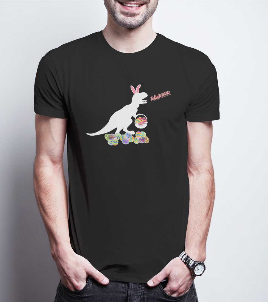 Easter Bunny Dinosaur Rex Eggs RAWRRRRR T-Shirt