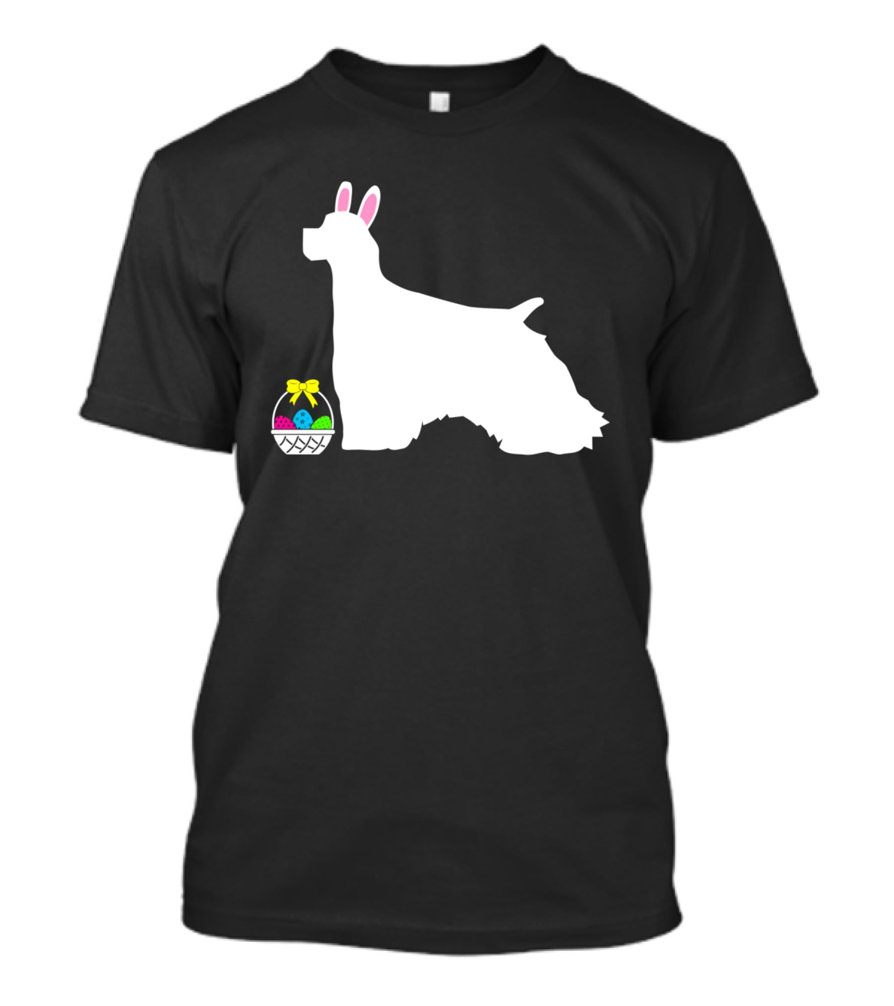 Cocker Spaniel Easter Bunny Dog Basket Eggs T-Shirt