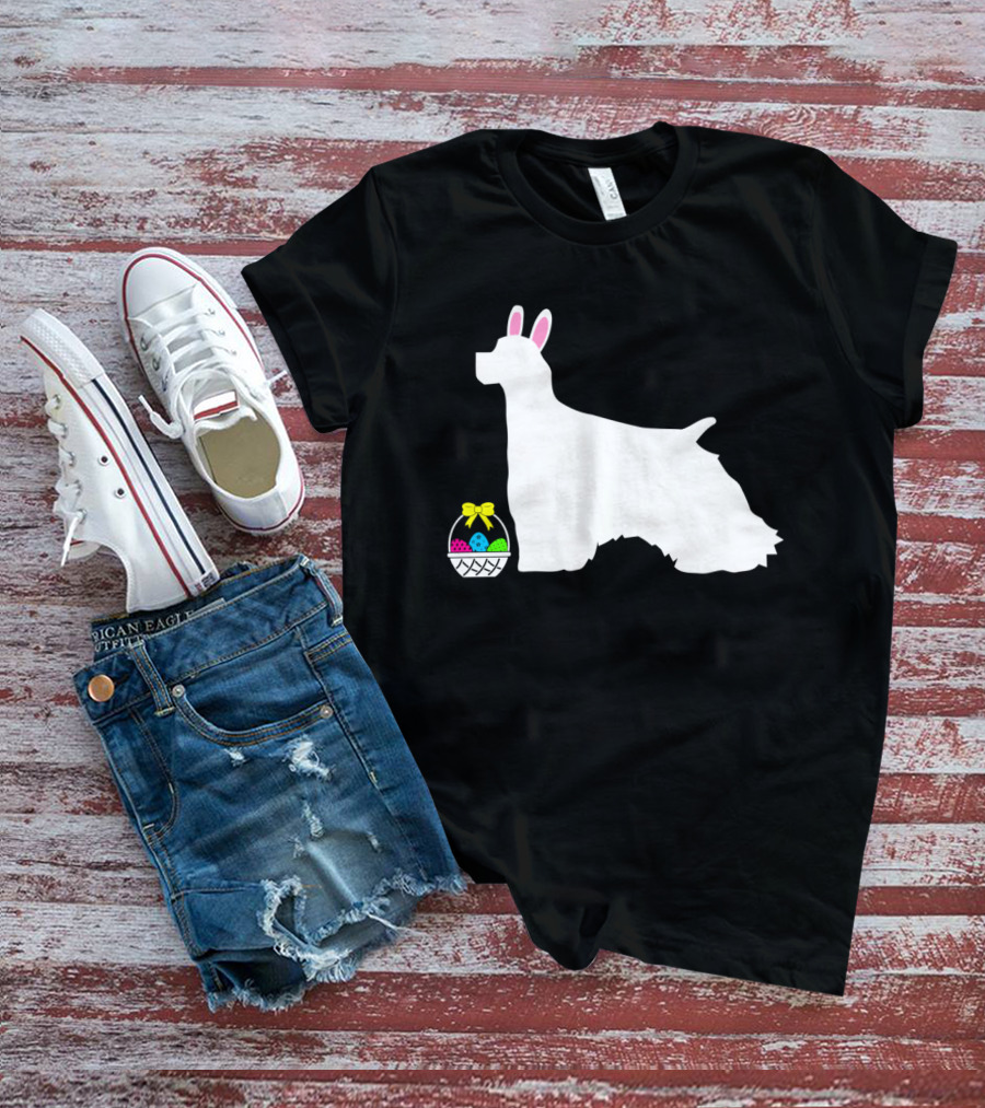 Cocker Spaniel Easter Bunny Dog Basket Eggs T-Shirt