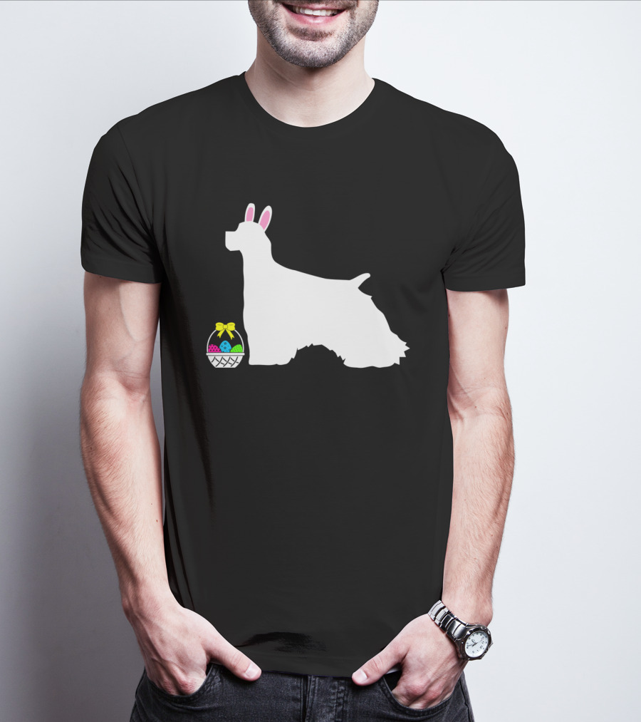 Cocker Spaniel Easter Bunny Dog Basket Eggs T-Shirt