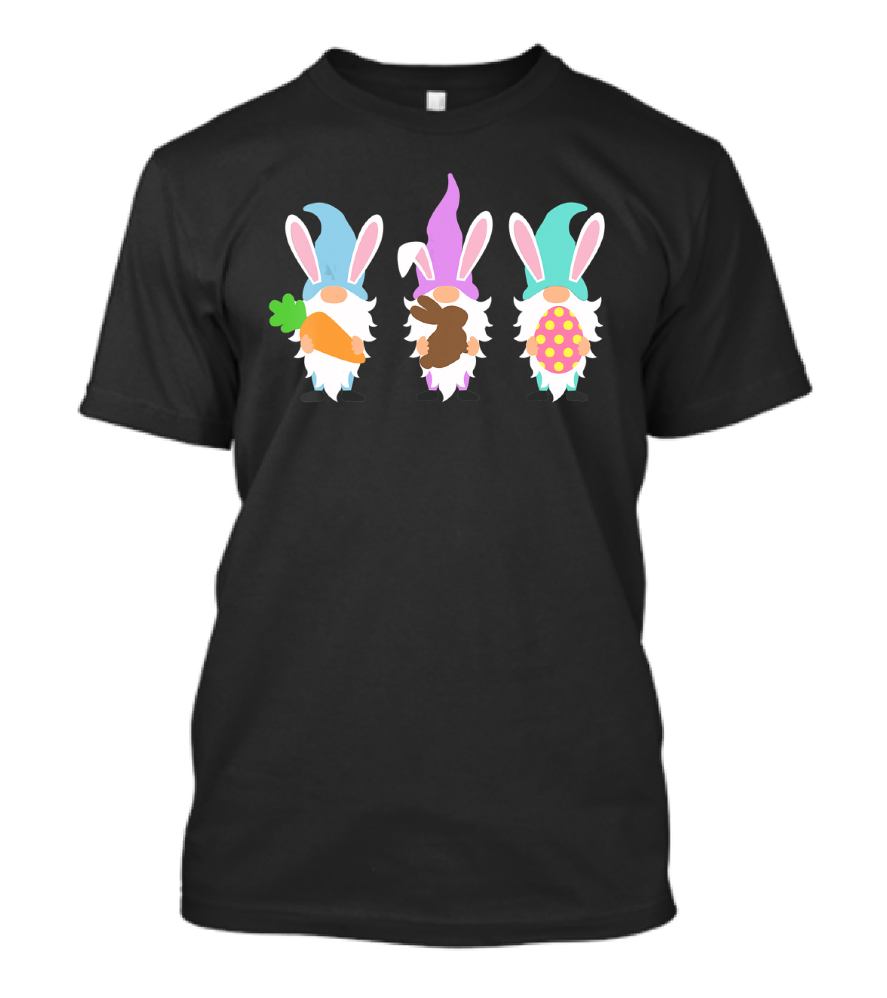 Easter Gnomes Bunny Ears Carrot Chocolate Egg Hunting T-Shirt