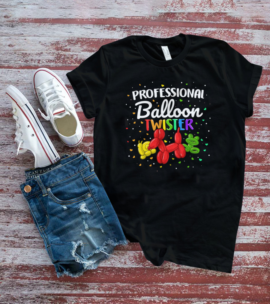 Professional Balloon Twister Artist Rainbow Balloon Dog T-Shirt