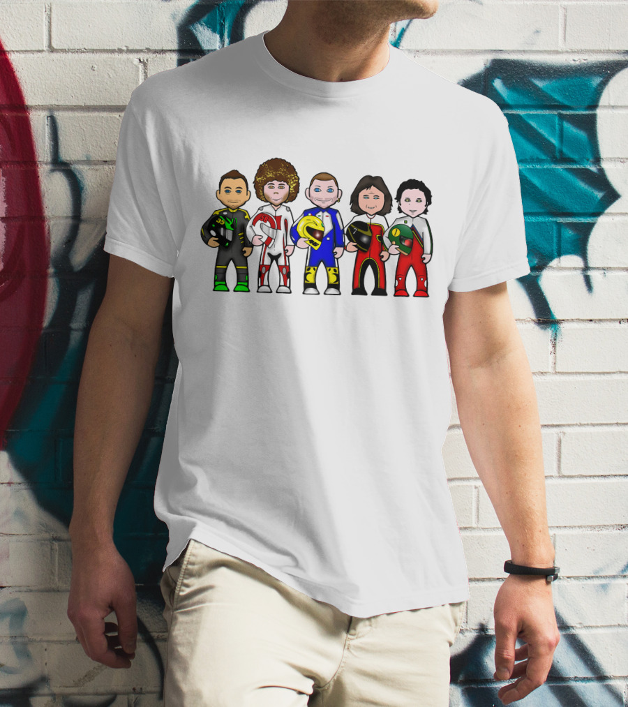 Moto GP Legends Cartoon Racer Characters T-Shirt