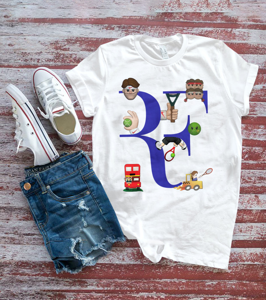 Roger Federer Emoji RF Tennis Icons T-Shirt