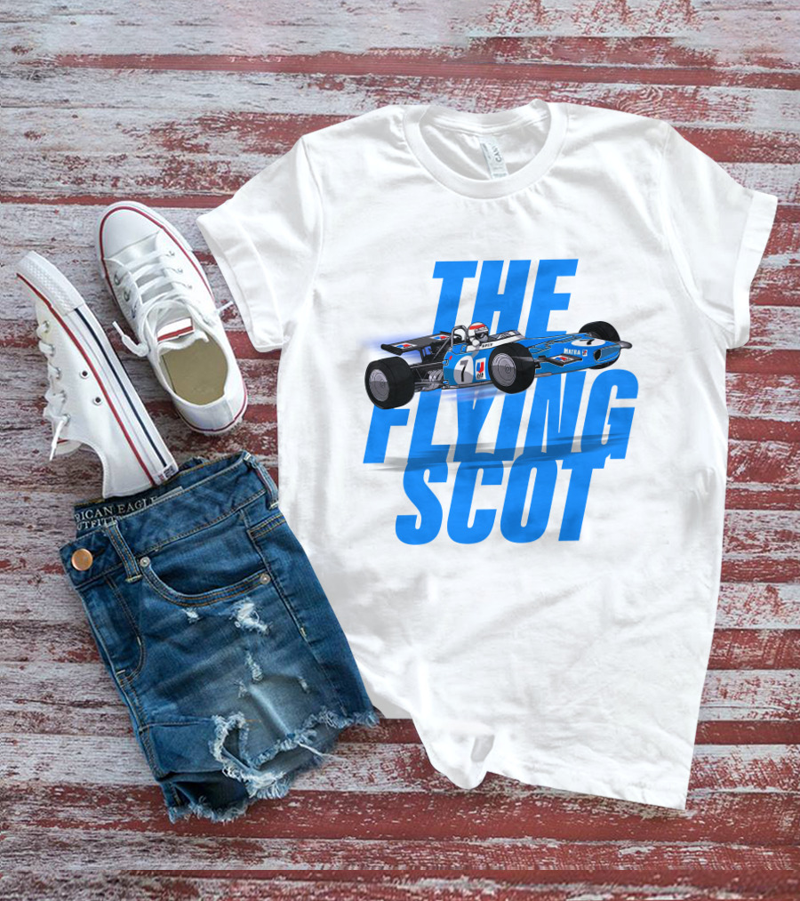 The Flying Scot Jackie Stewart Racing Legend Formula One Car T-Shirt