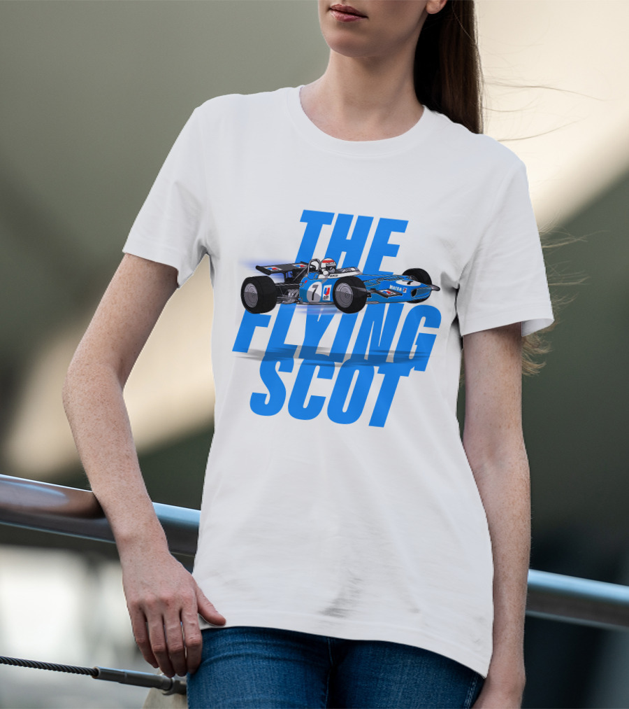 The Flying Scot Jackie Stewart Racing Legend Formula One Car T-Shirt