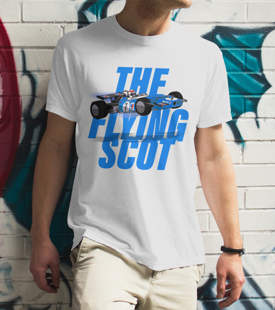 The Flying Scot Jackie Stewart Racing Legend Formula One Car T-Shirt
