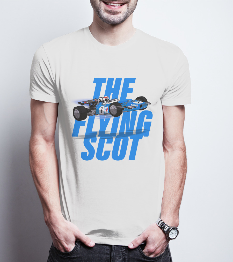The Flying Scot Jackie Stewart Racing Legend Formula One Car T-Shirt
