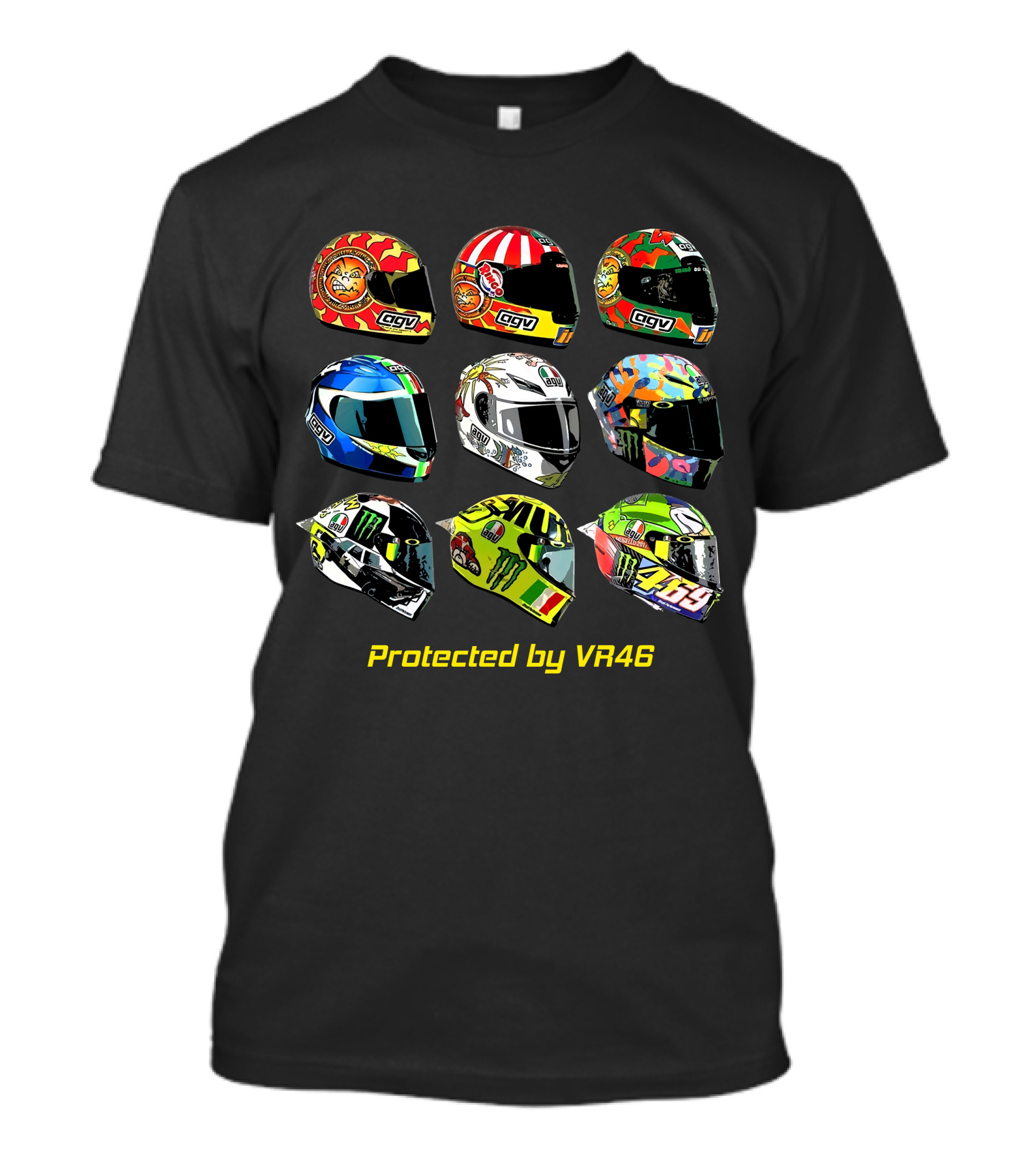 Protected By VR46 AGV Helmets Collection T-Shirt