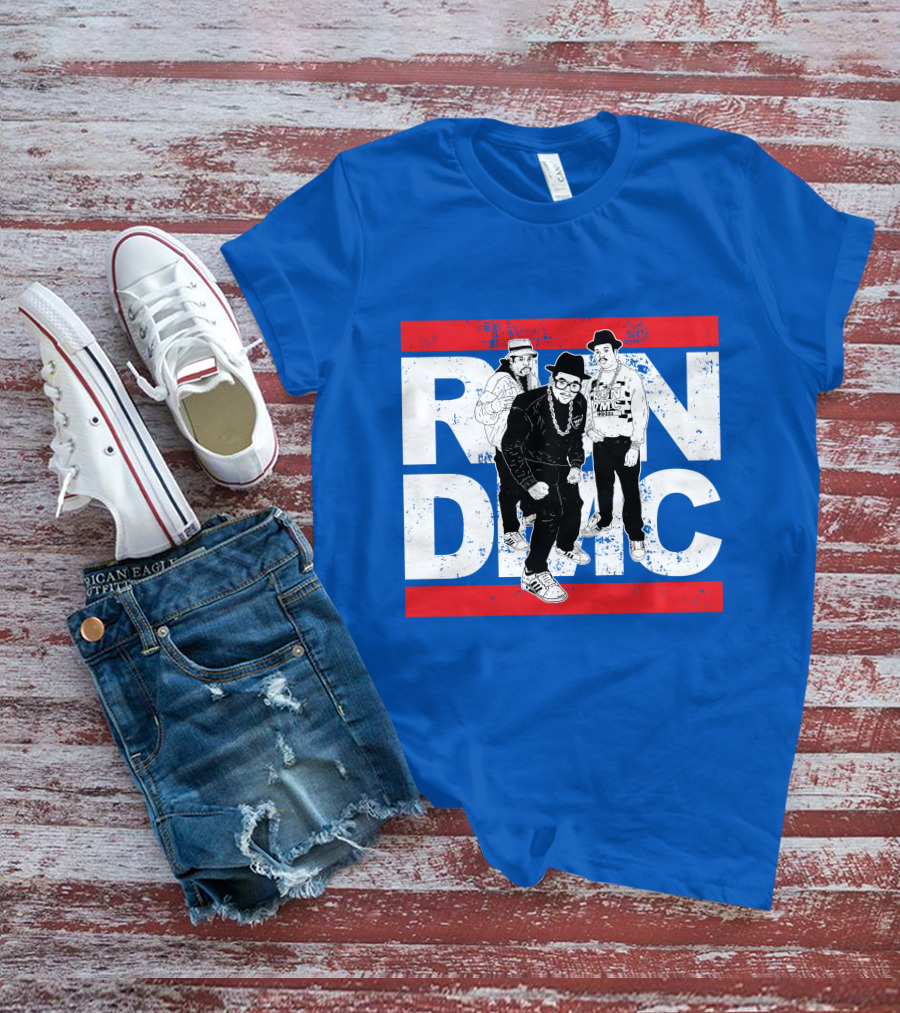 Run DMC 53 Hip Hop Legends Graphic Red Stripes T-Shirt