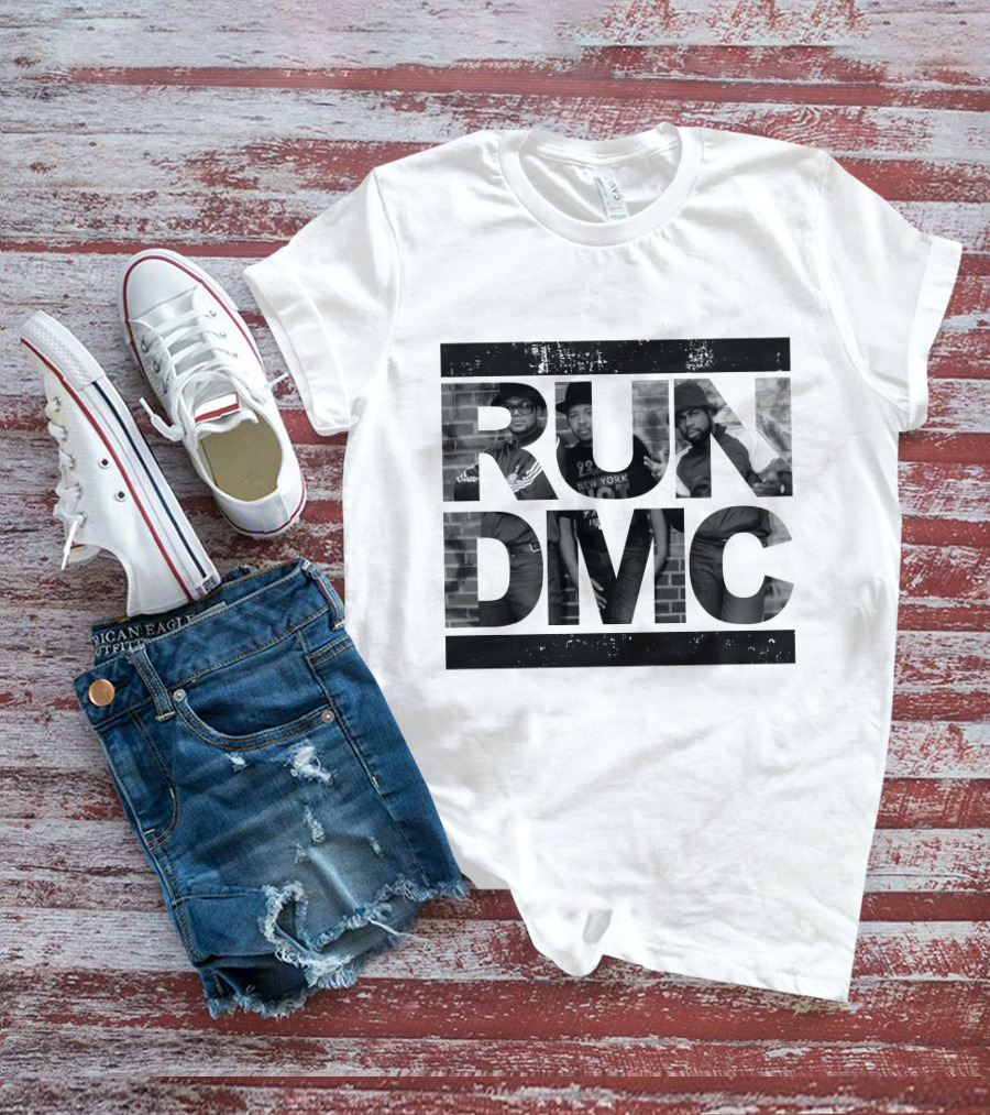 Run DMC Black And White Portrait 46 T-Shirt