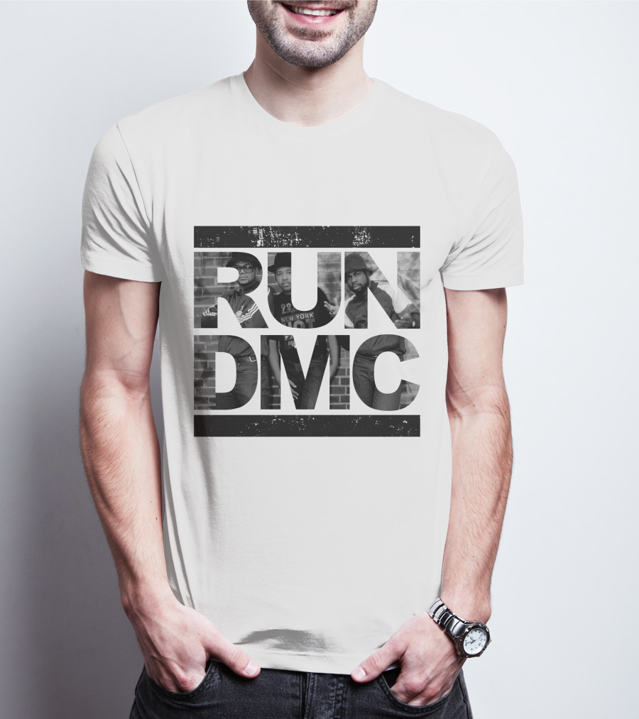 Run DMC Black And White Portrait 46 T-Shirt
