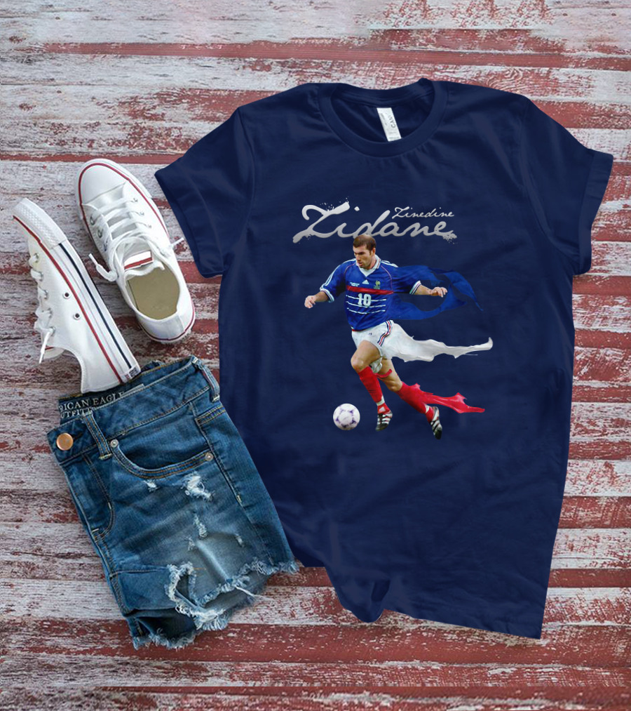 Zinedine Zidane Iconic Number 10 Football Legend T-Shirt