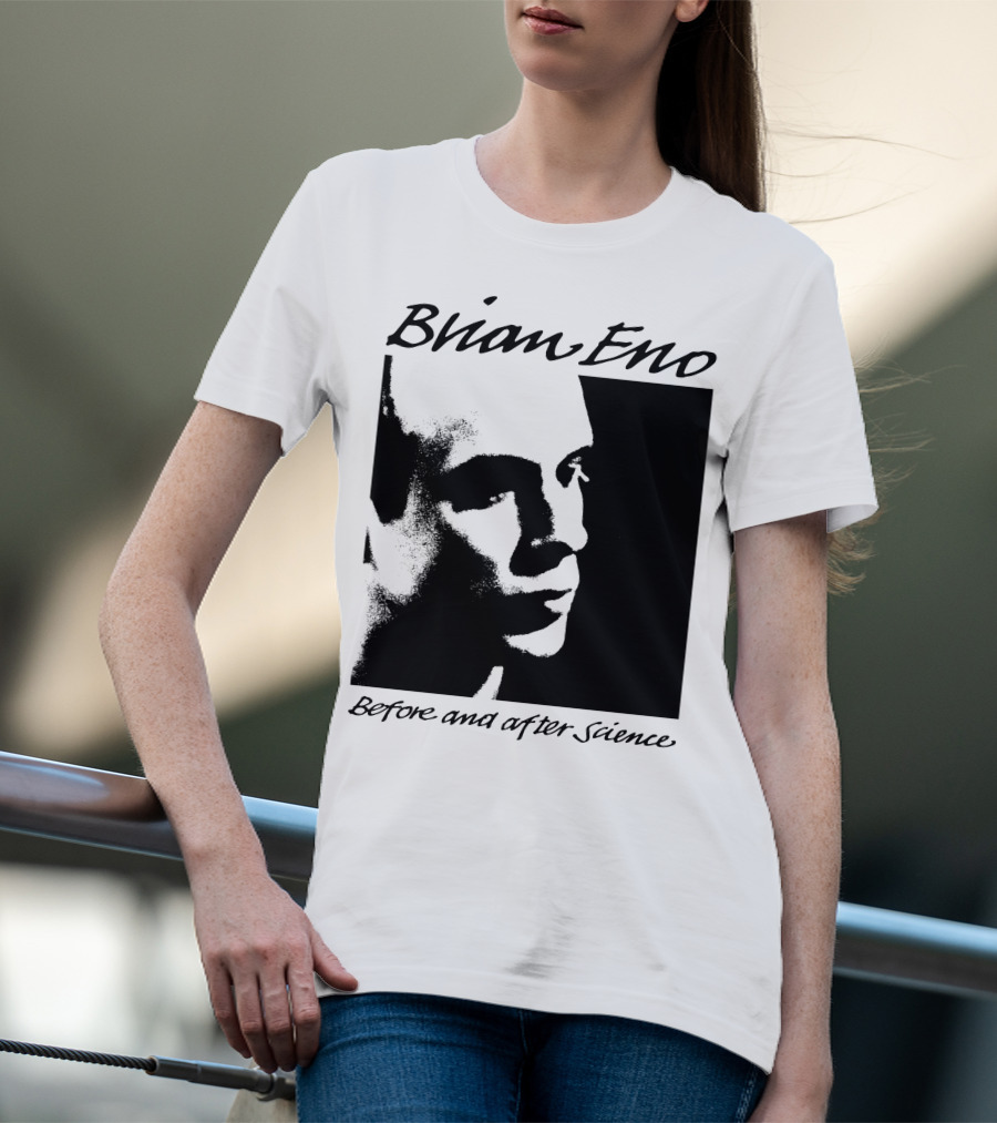 Brian Eno Before And After Science Album Face Black And White Profile T-Shirt