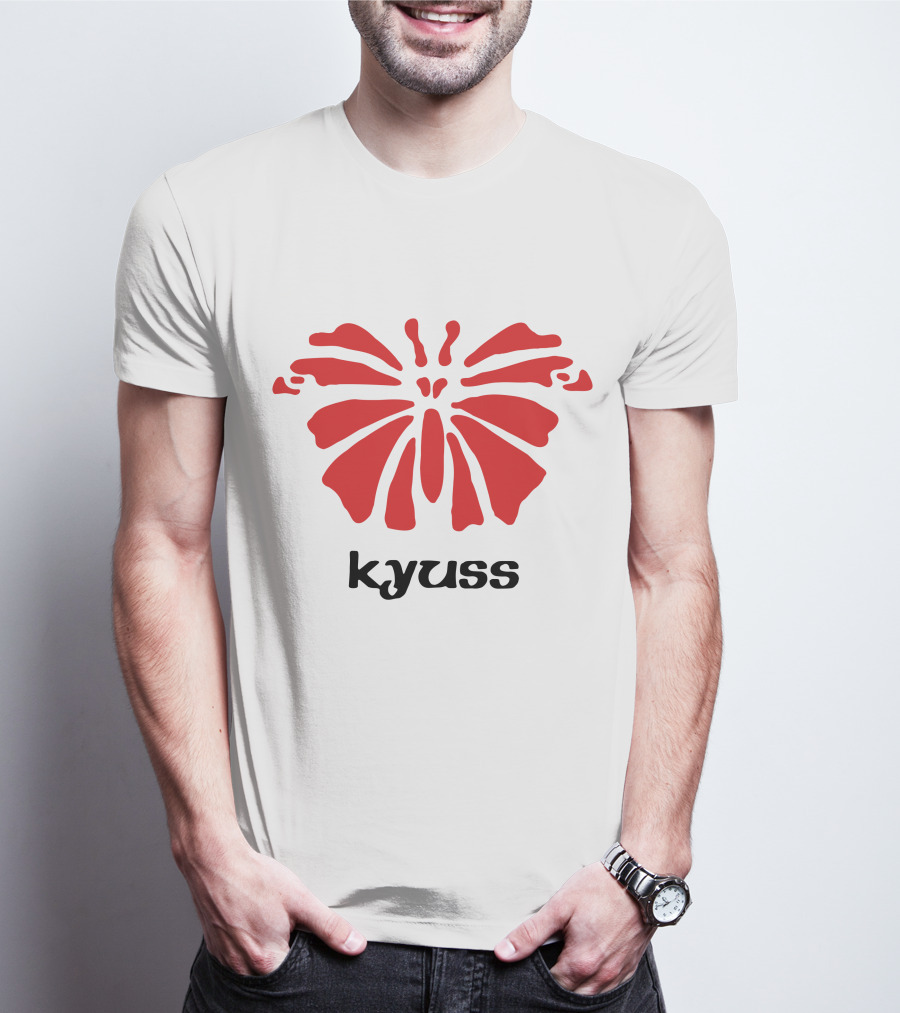 Kyuss Vintage Logo Red Flower T-Shirt