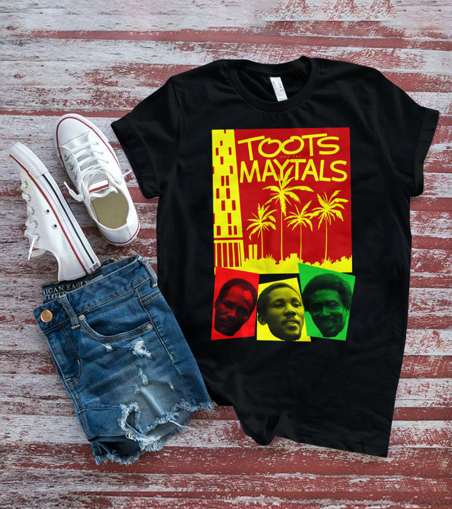 Toots And The Maytals Palm Trees And Faces In Red Yellow Green T-Shirt