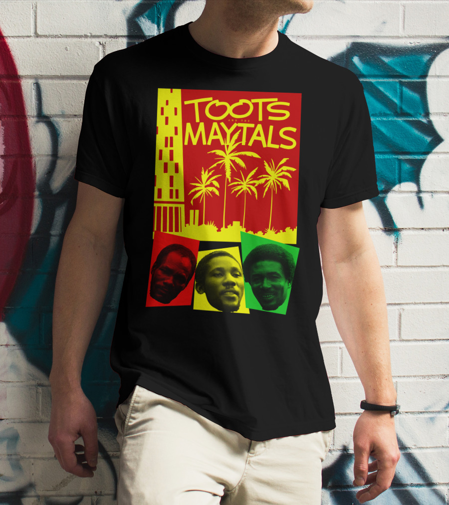 Toots And The Maytals Palm Trees And Faces In Red Yellow Green T-Shirt