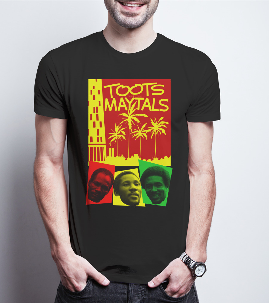 Toots And The Maytals Palm Trees And Faces In Red Yellow Green T-Shirt