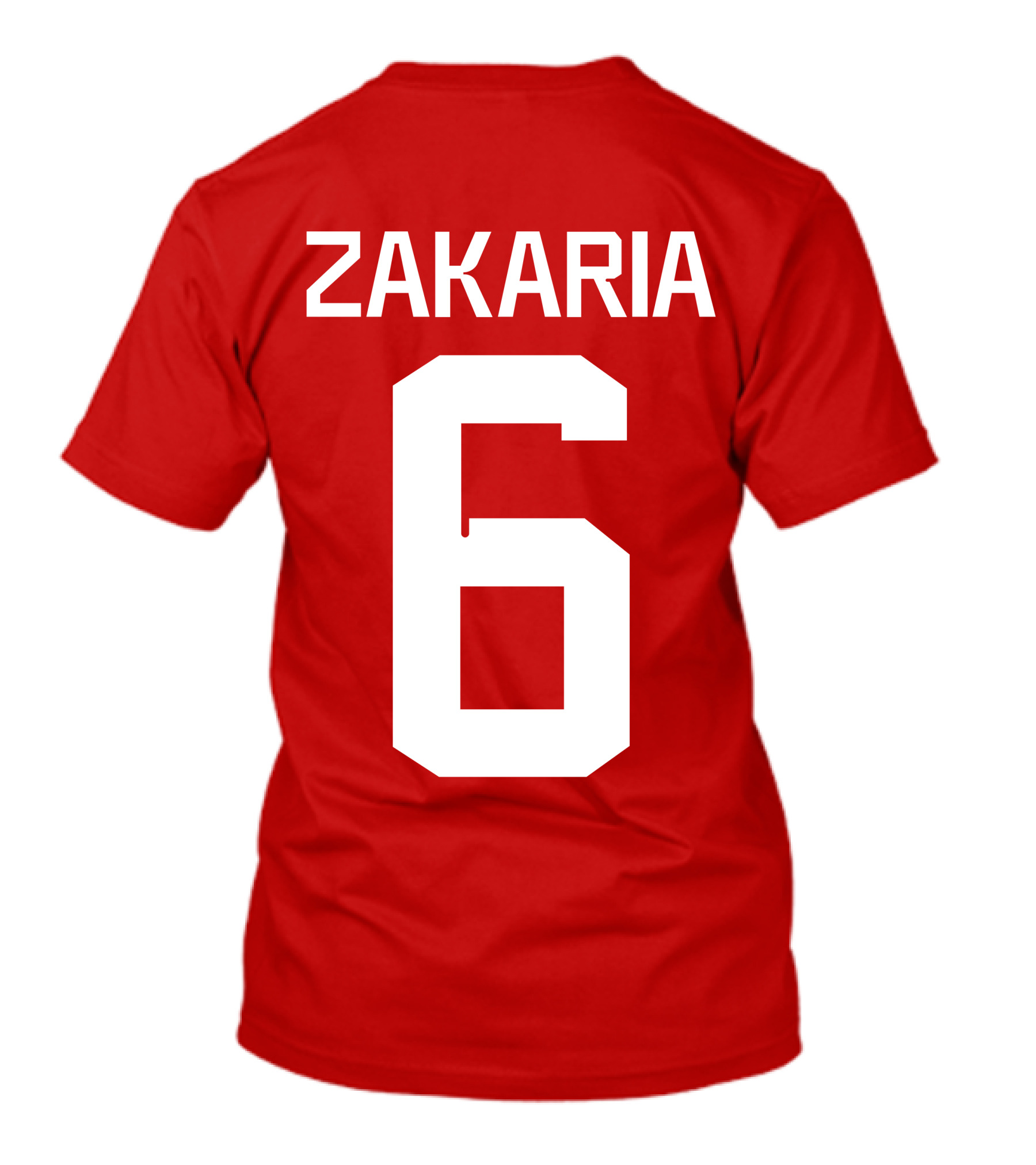 Denis Zakaria Switzerland National Team Football Jersey Map Background T-Shirt