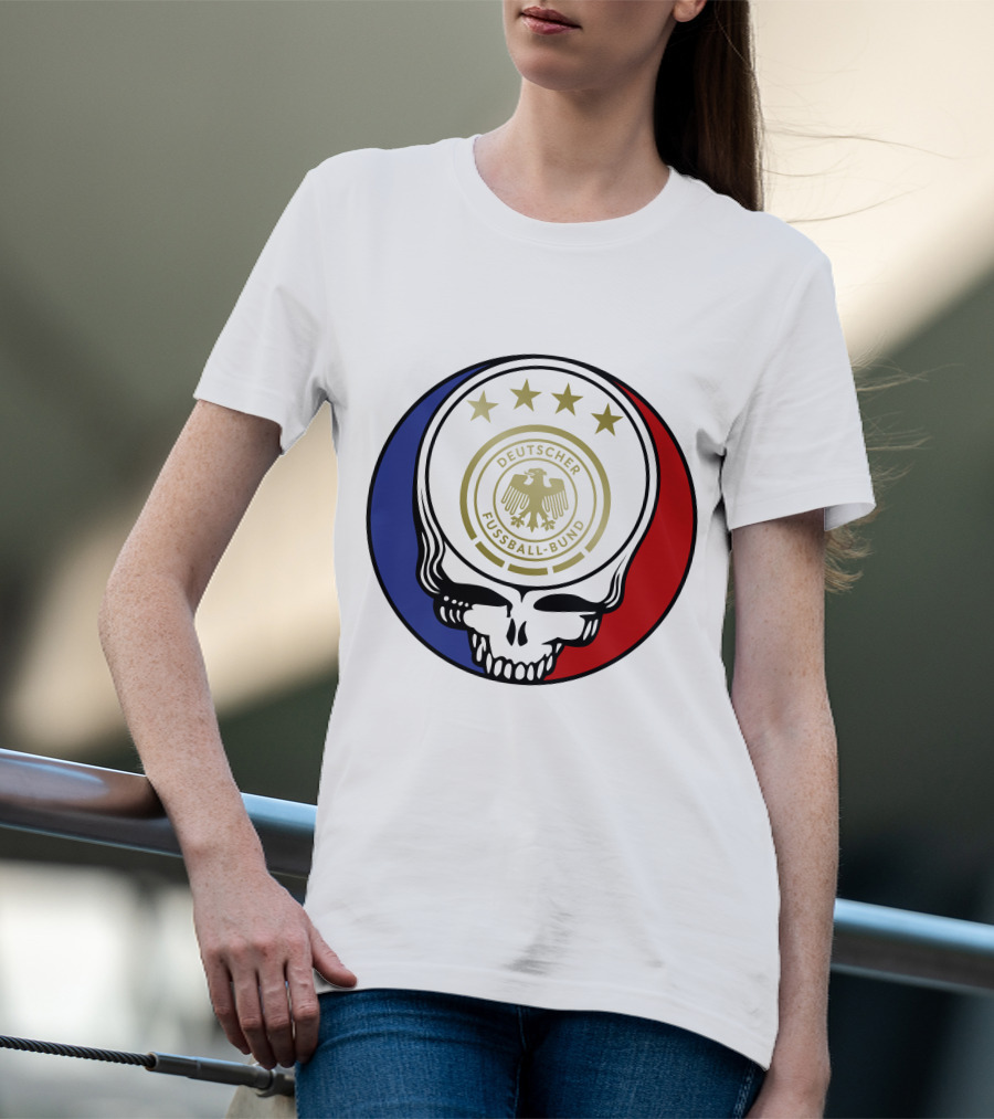Germany Football Team Deutscher Fussball-Bund Grateful Dead Skull T-Shirt