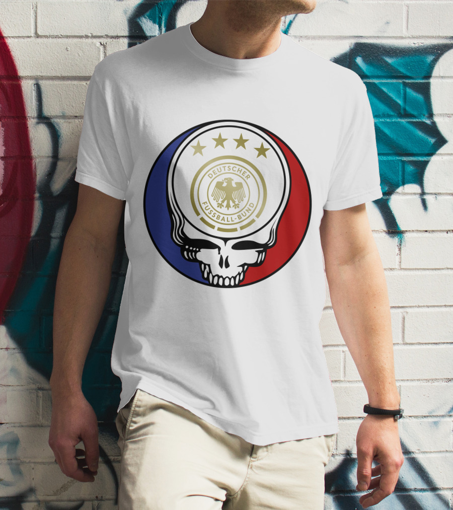 Germany Football Team Deutscher Fussball-Bund Grateful Dead Skull T-Shirt