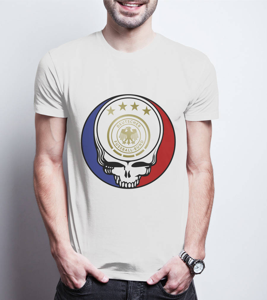 Germany Football Team Deutscher Fussball-Bund Grateful Dead Skull T-Shirt