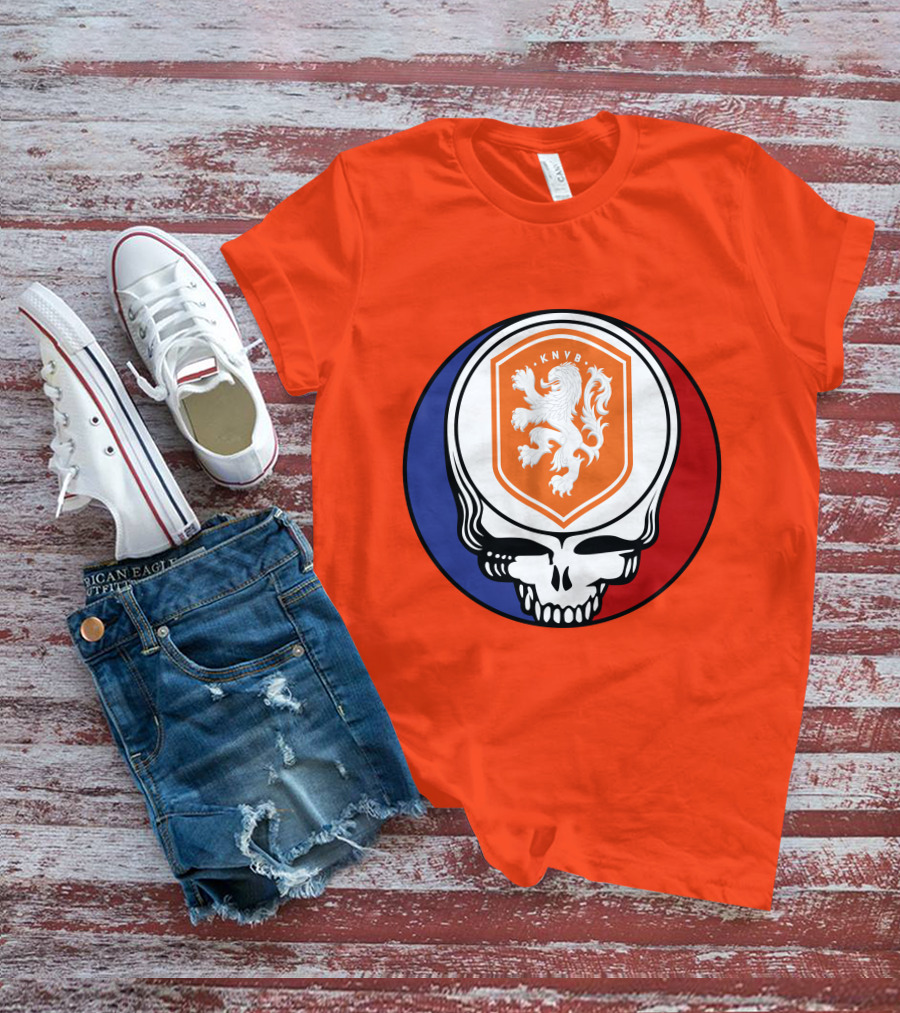 Netherland National Football Team KNVB Grateful Dead Skull T-Shirt