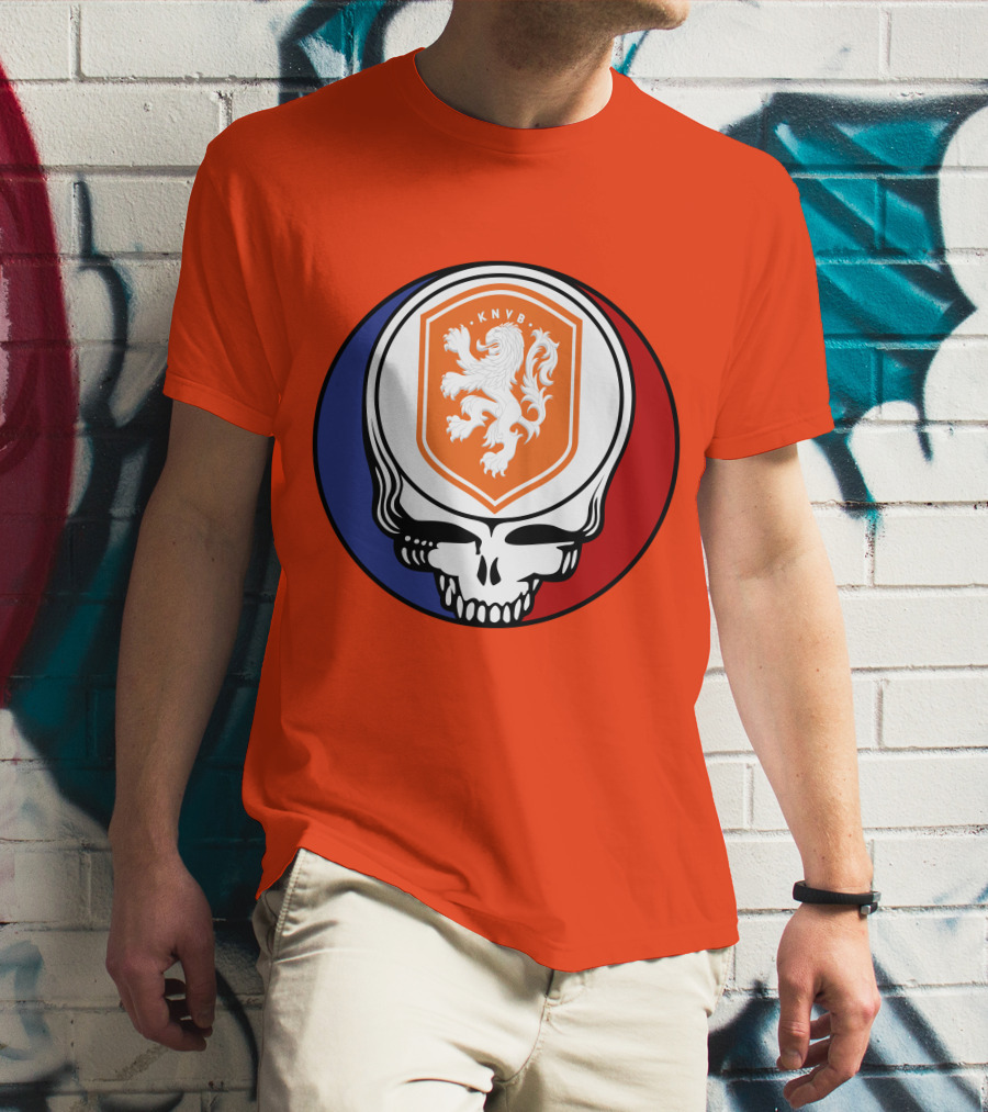 Netherland National Football Team KNVB Grateful Dead Skull T-Shirt