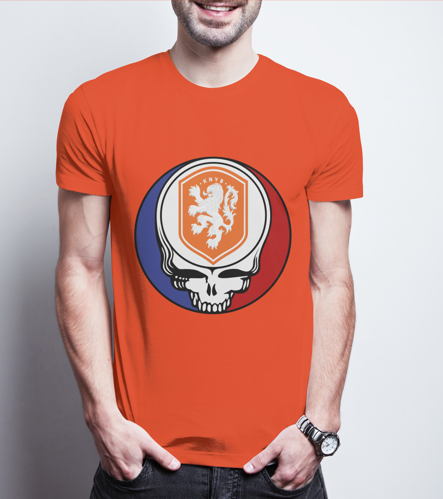 Netherland National Football Team KNVB Grateful Dead Skull T-Shirt
