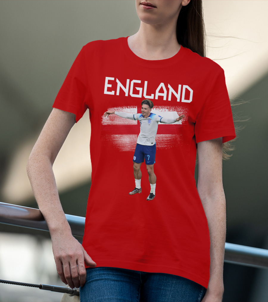 Jack Grealish England Soccer Celebration St George's Cross T-Shirt