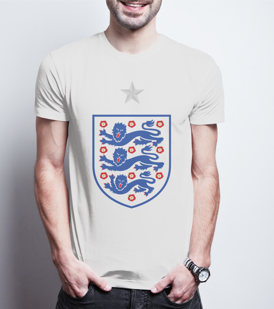 England Three Lions Football Emblem Sterling T-Shirt