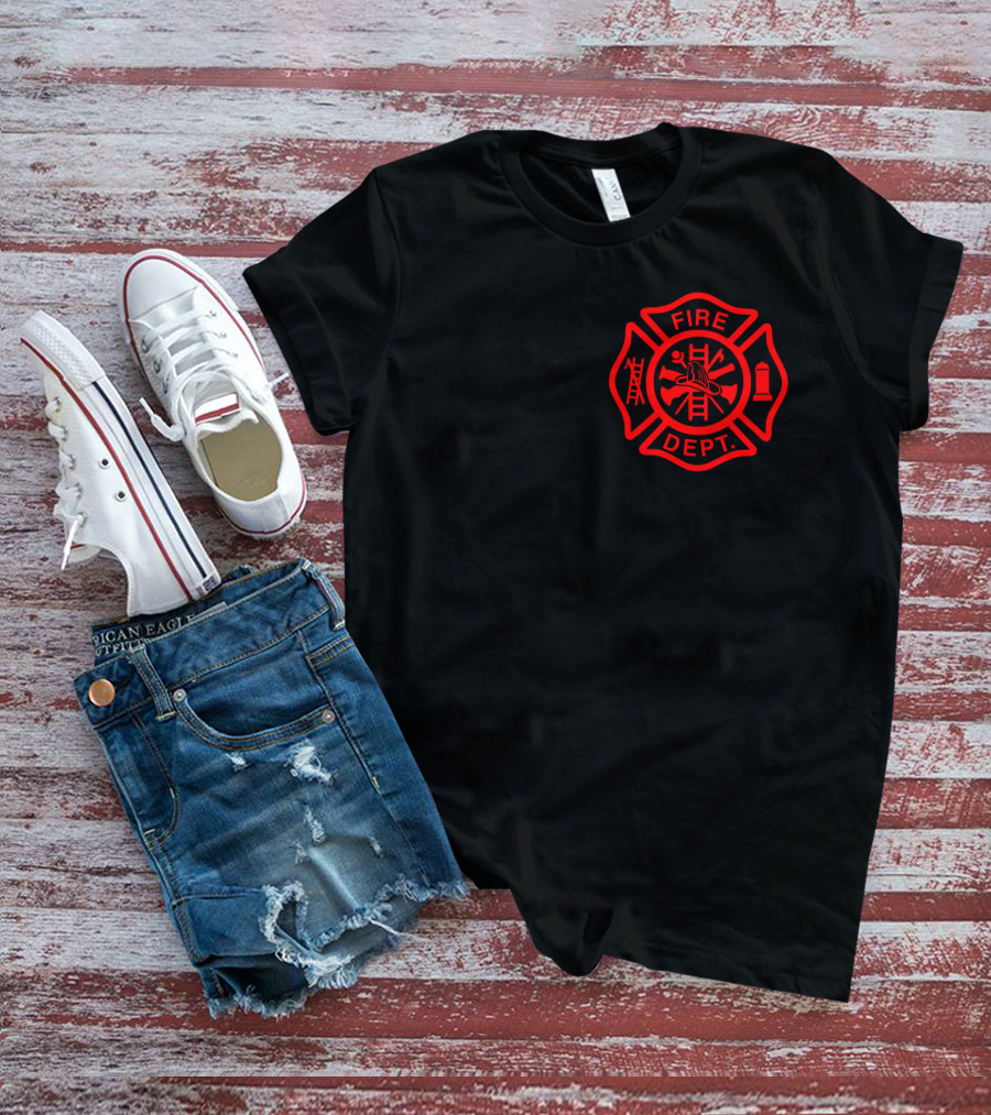 Fire Department Firefighter Hawaii Maltese Cross T-Shirt