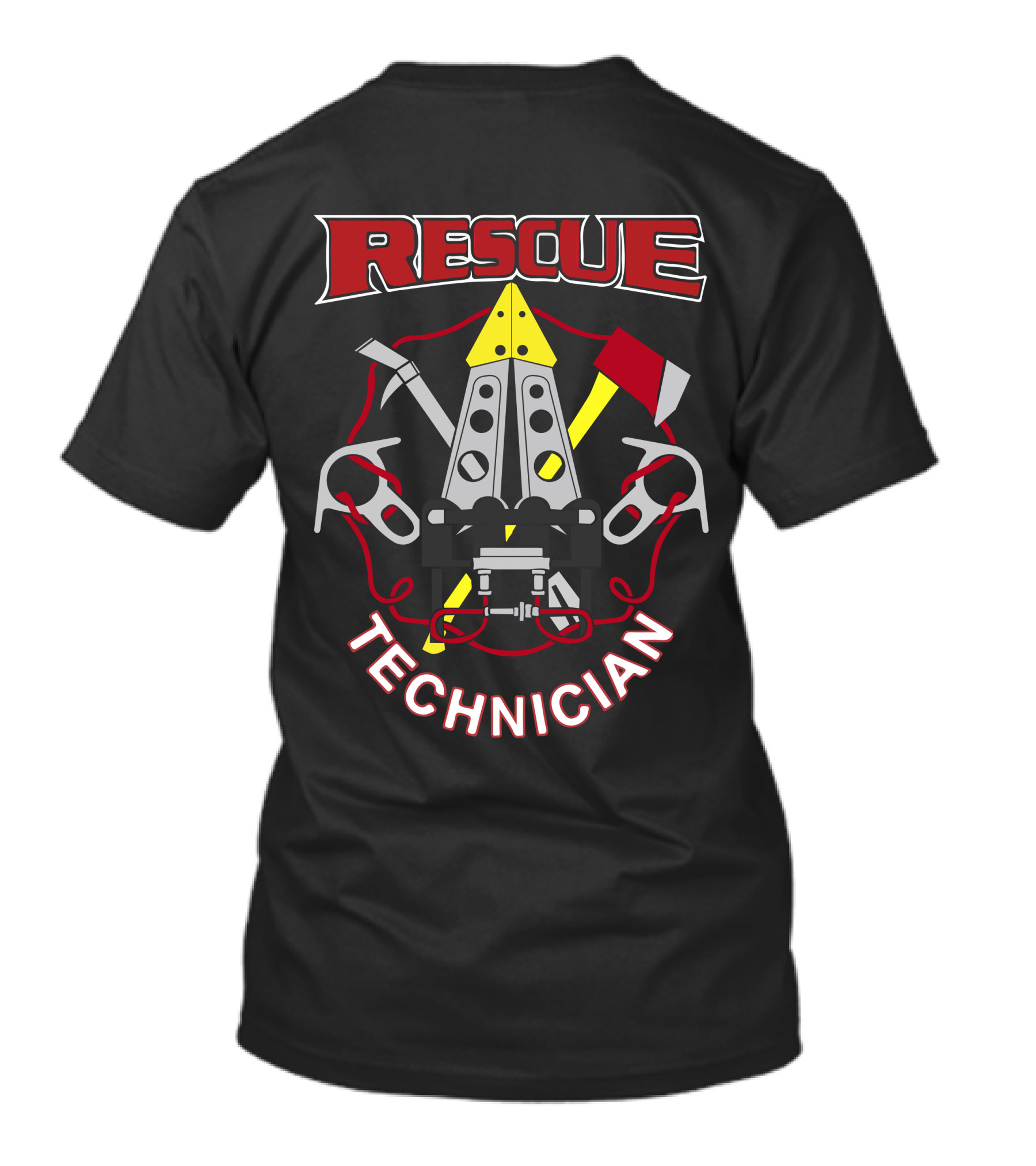 RESCUE TECHNICIAN Emblem With Tools And Equipment T-Shirt