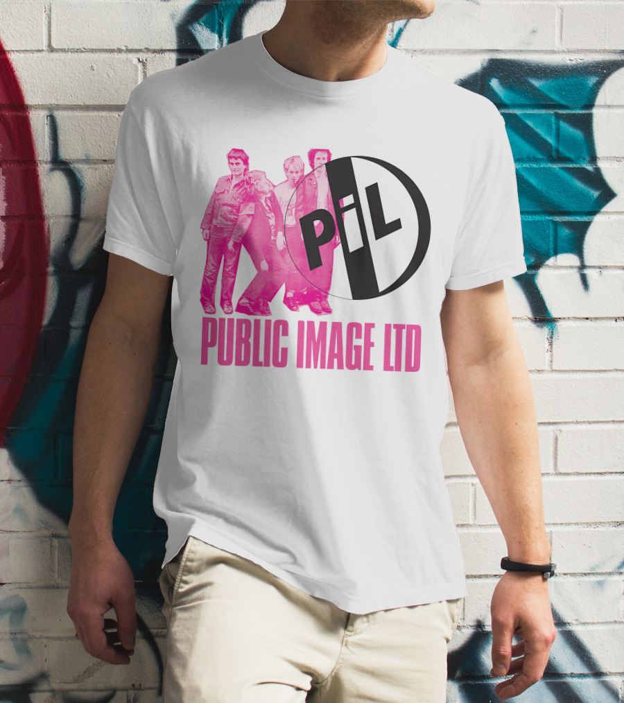 Public Image Ltd PiL Band Logo Pink T-Shirt