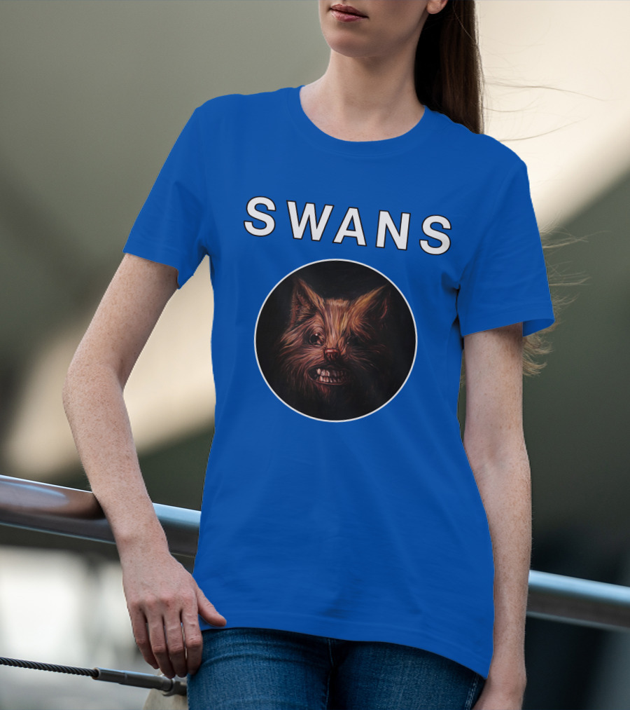 SWANS Ferocious Feline Face T-Shirt