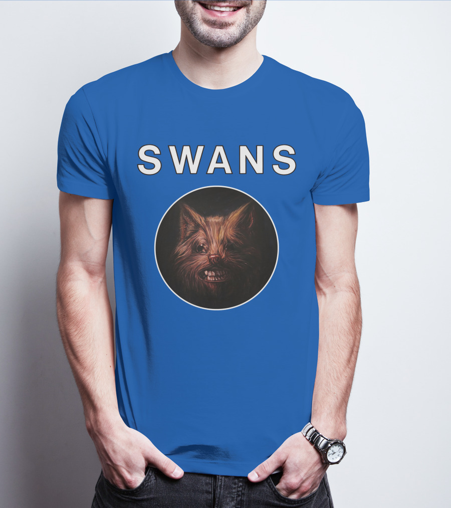 SWANS Ferocious Feline Face T-Shirt