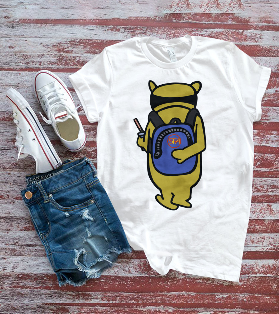 SFA Radiator Backpack Bear With Blue And Orange T-Shirt