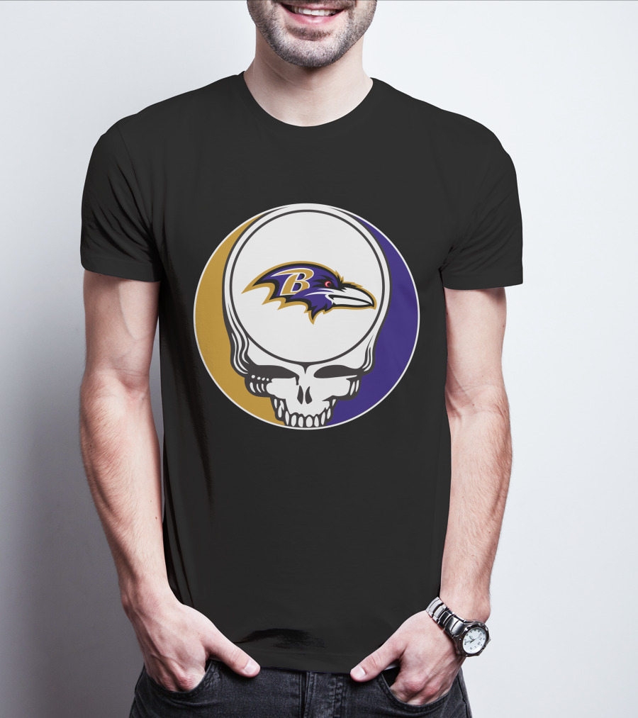 Baltimore Ravens Skull T-Shirt