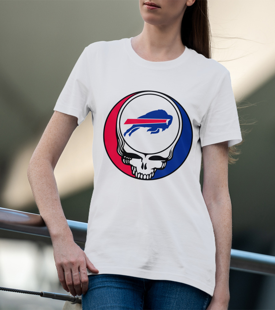 Buffalo Bills Grateful Dead Skull Circle T-Shirt
