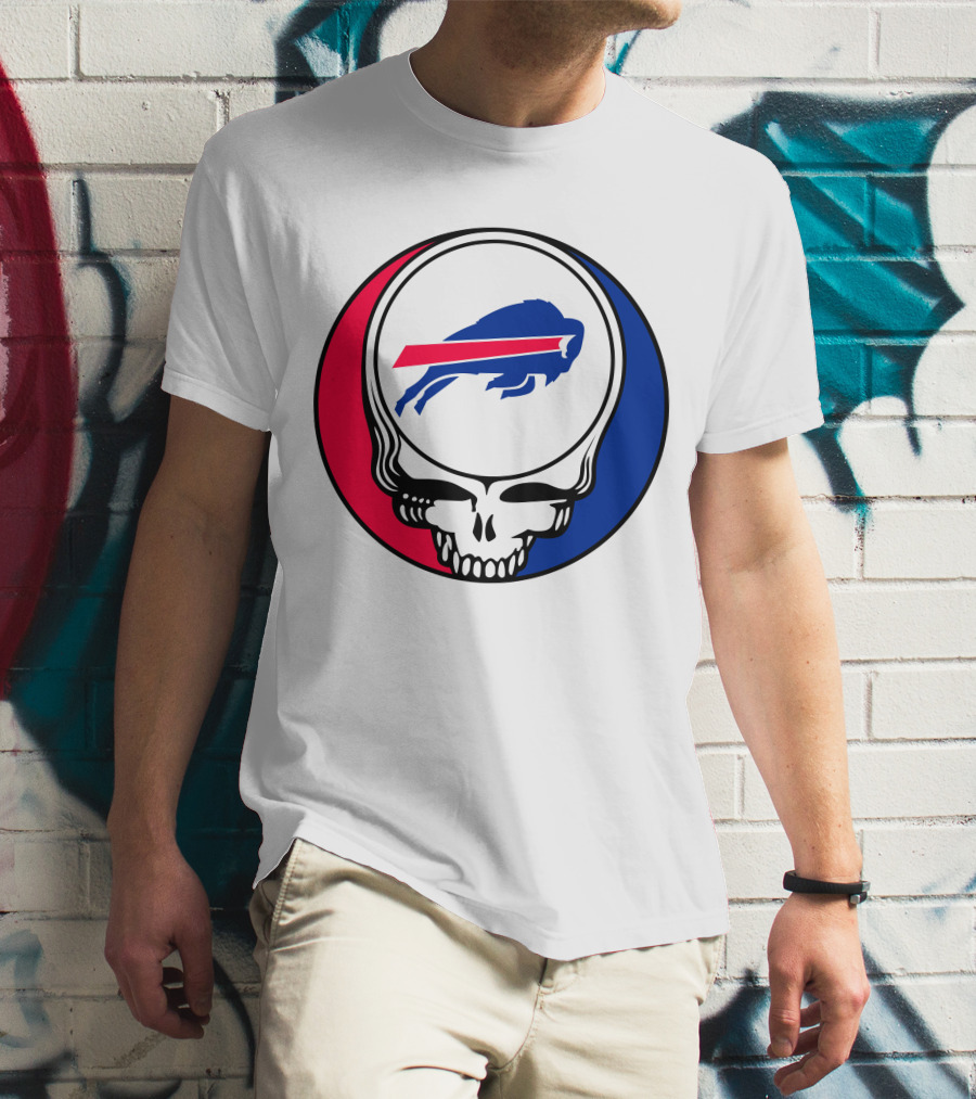 Buffalo Bills Grateful Dead Skull Circle T-Shirt