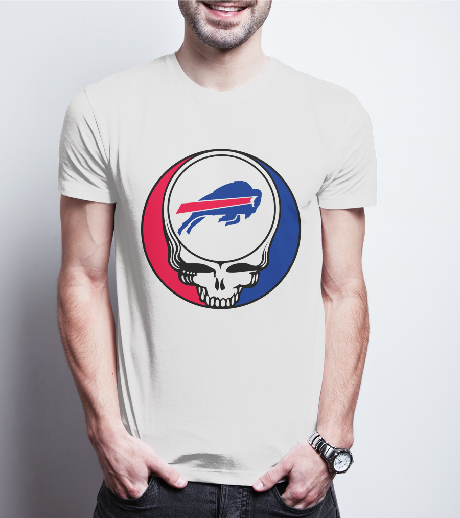 Buffalo Bills Grateful Dead Skull Circle T-Shirt