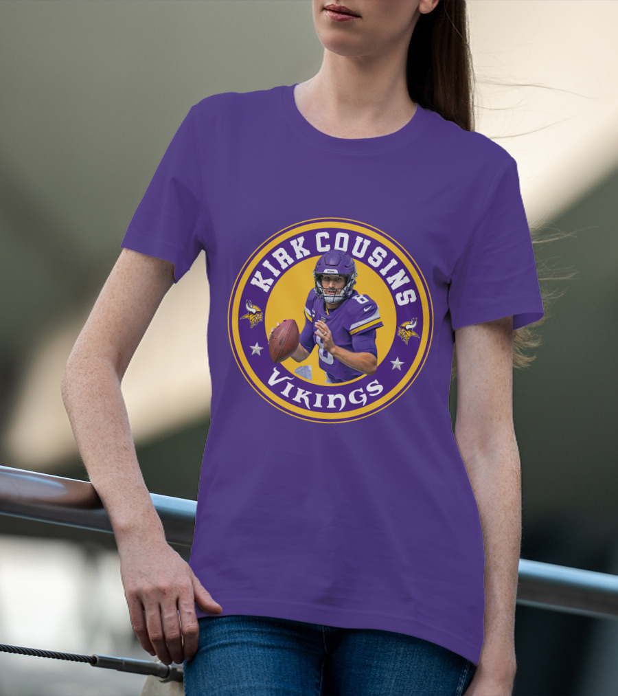 Kirk Cousins Minnesota Vikings Football Quarterback NFL Logo Circle T-Shirt