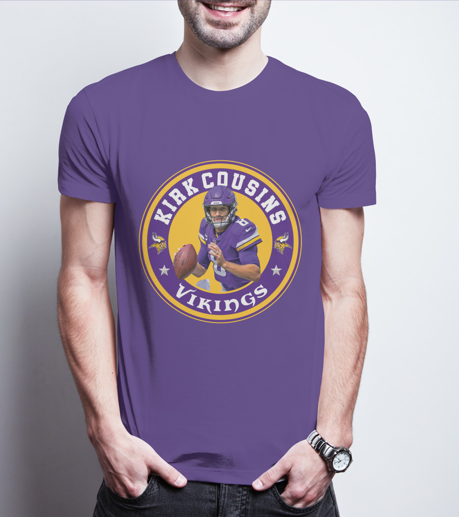 Kirk Cousins Minnesota Vikings Football Quarterback NFL Logo Circle T-Shirt