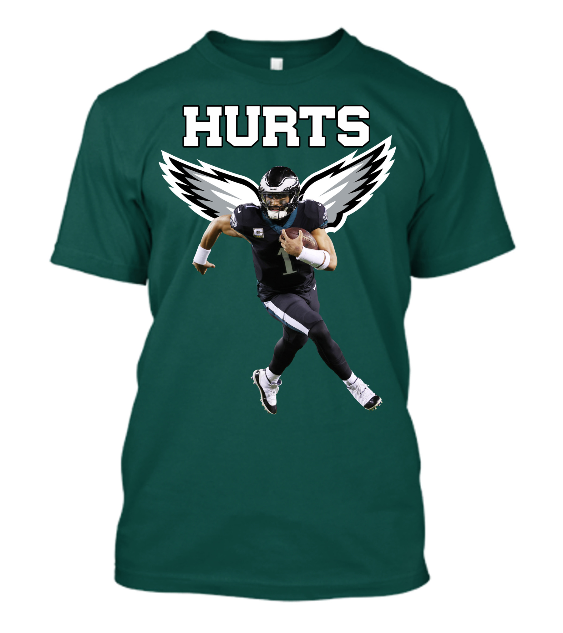 Hurts Eagles Quarterback Wings Football T-Shirt