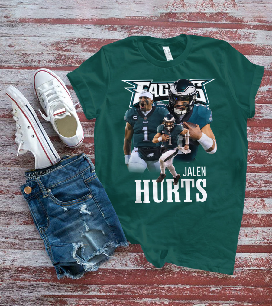 Eagles JH 01 Quarterback Trio Football Highlight T-Shirt